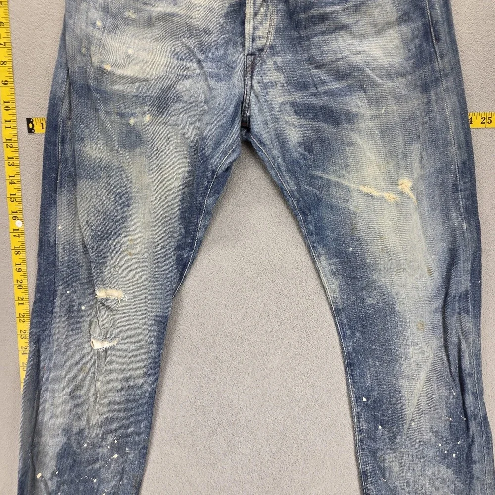 Polo Ralph Lauren Jeans Mens 32x32 Blue Selvedge Slim Straight Zip Fly